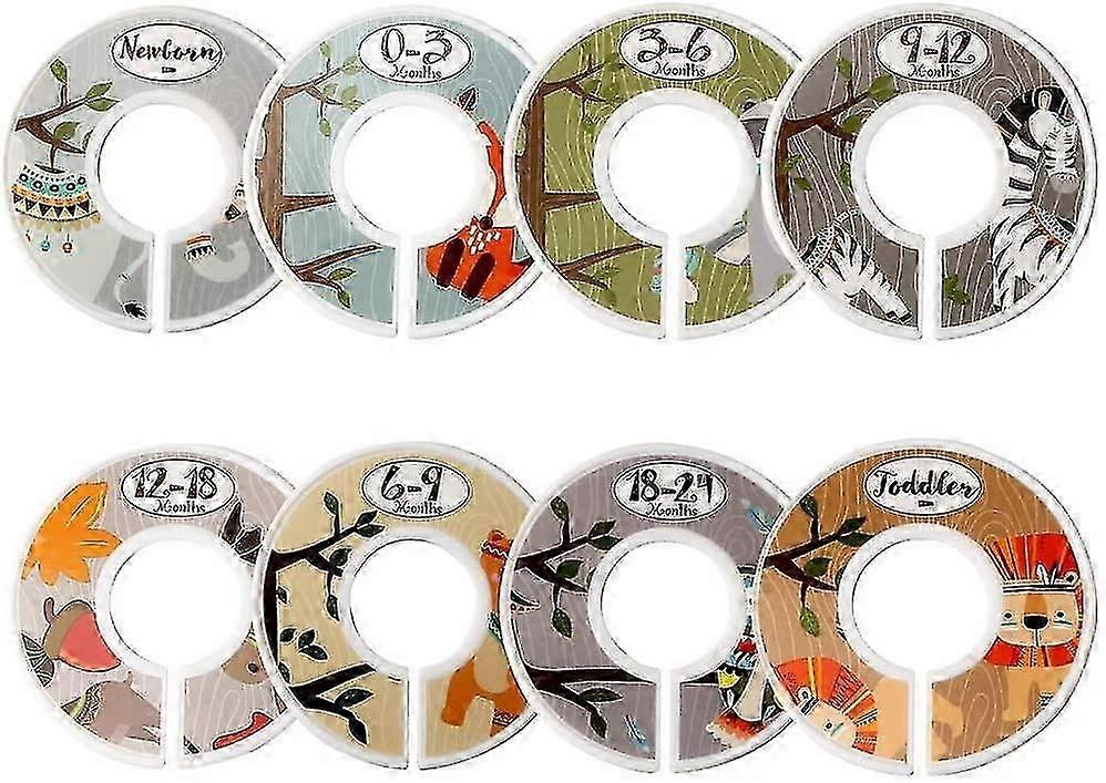 8pcs Round Baby Clothes Divider Organizer