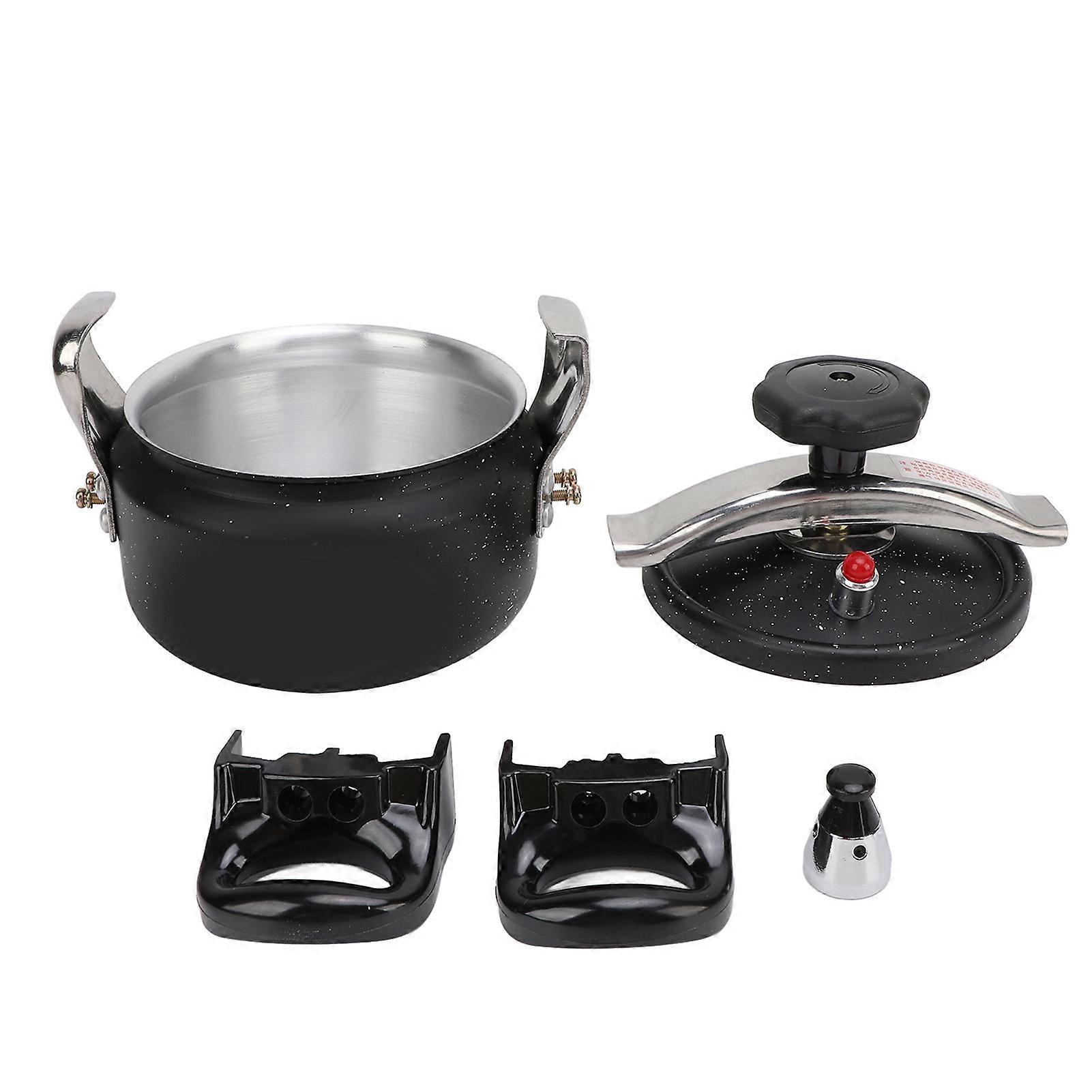 Autocuiseur en alliage d'aluminium antidéflagrant, grande capacité, fond composé, pour cuisinière à gaz et à induction, noir, 1,5 L