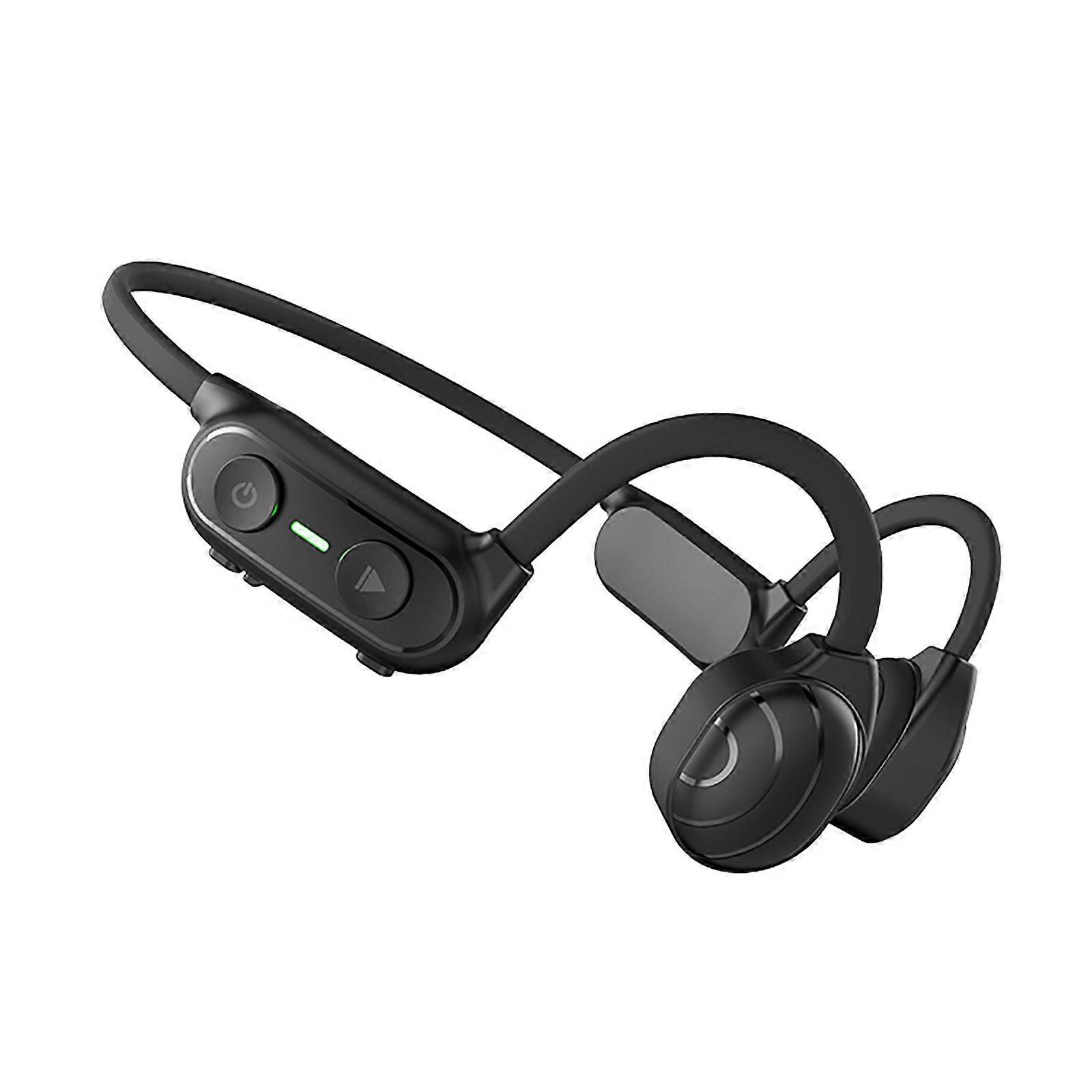 Bone Conduction Bluetooth-compatible Earphones Stable Connect Handsfree Call Comfortable to Wear for Sports Running  Black
