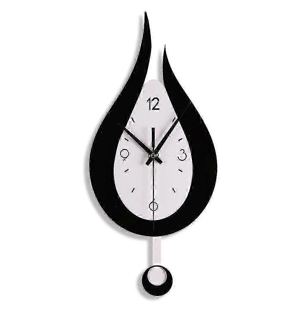 Wall Clock Modern Creative Water Drop Pendulum Clock With Pendulum, Silent Pendulum Clock Digital Wall Clock
