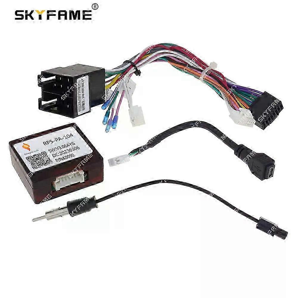 Android Radio Power Cable and Canbus Box Decoder Adapter for Peugeot 206 and 307 RP5-PA-104 PA-SS-01 Car Wiring Harness
