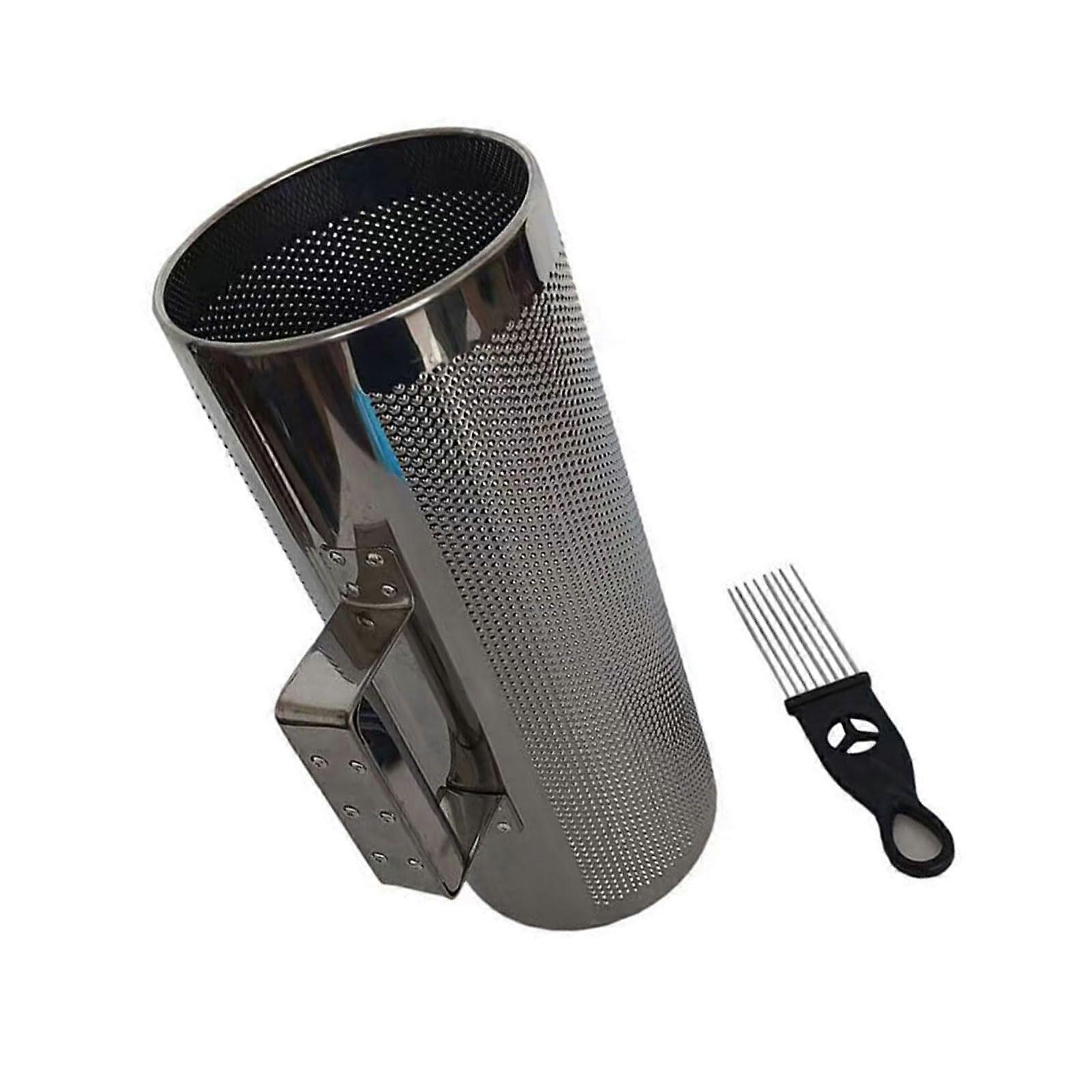 Metal Guiro Instrument Shaker Guiro Shaker with Scraper Musical Instrument Round Cylinder Latin Percussion Instruments