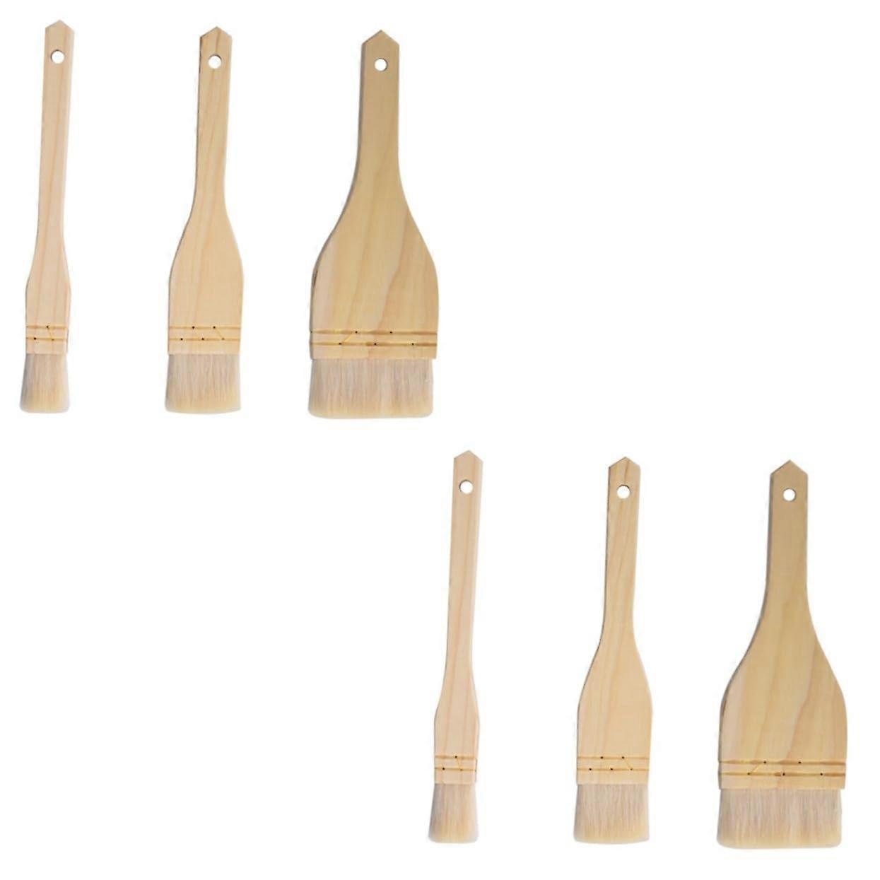 6 Pcs Wool Brush Cooking for and Barbecue