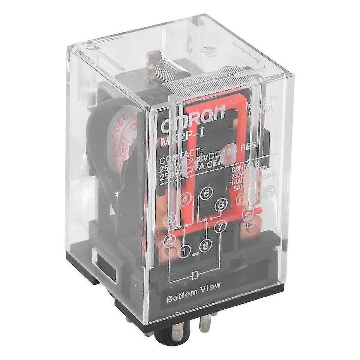 AC 220V/230V Coil Voltage PCB Power Relay 8 Pins DPDT 2NO 2NC MK2P-1