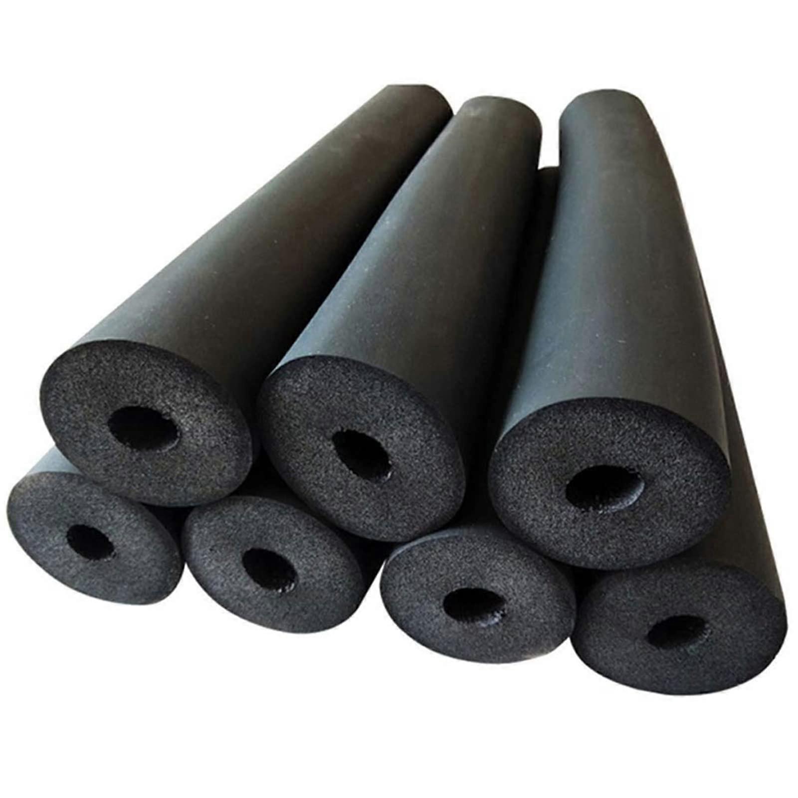 أنبوب رغوة عازل للأنابيب بسمك الجدار 30 مم ، أنبوب قطني عازل مطاطي عالي الكثافة ، بطول 1.9 متر ، معرف 22 - 108 مم ، لأنابيب المياه الساخنة والباردة