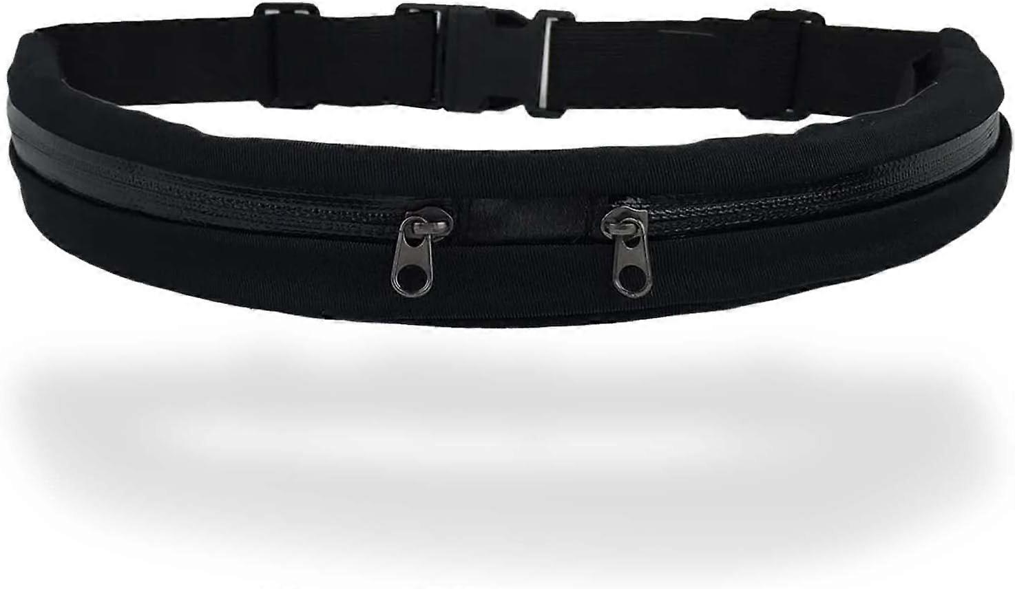 Running Belt with Adjustable Elastic Strap, Dual Pockets Large Capacity Ultra Lightweight  Pack