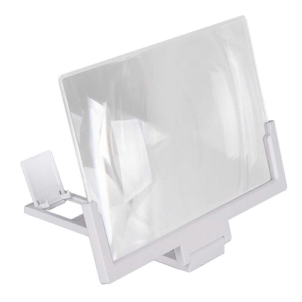 Adjustable Phone Stand Magnifier Screen Projector F3 White for Smartphones Home Theater 3D Video Viewing Hands-Free