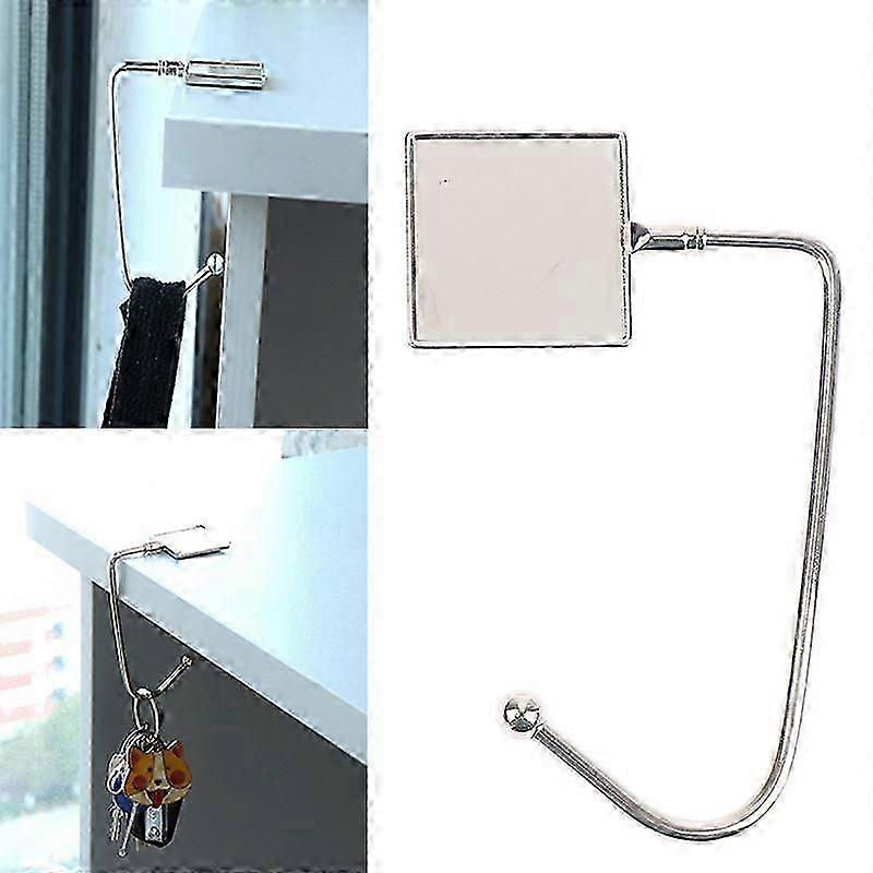 1Pc Square Metal Hanger Hook Holder Folding Bag Handbag Hook Portable Table Hook