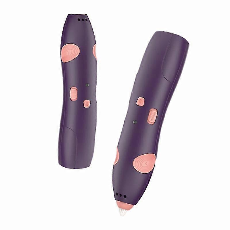 Set di penne 3d per bambini, facile da usare, impara da casa Art Activity Set, giocattolo educativo per ragazzi e ragazze di età superiore ai 3 anni, viola