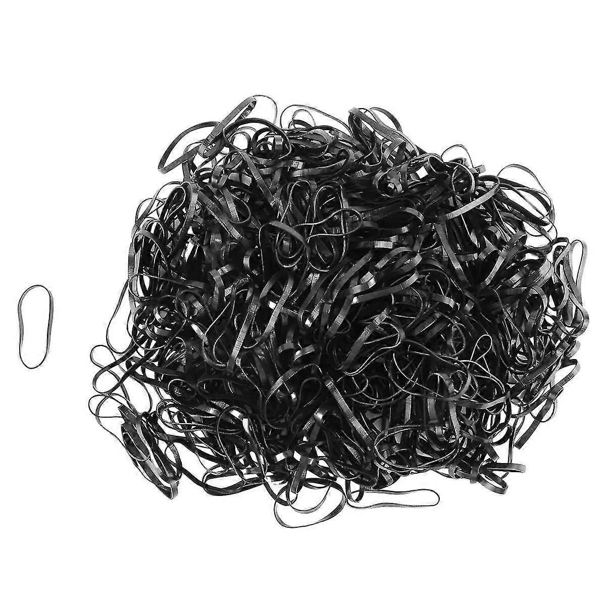 500 stk. sort elastisk gummibånd til hår, kvindelig pige, gave