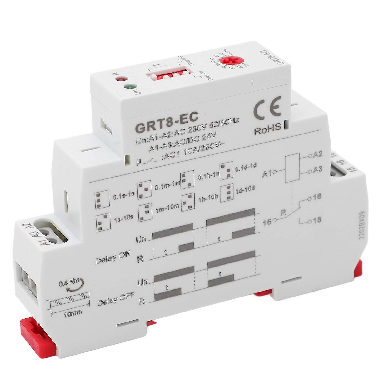 Dual Function Time Relay Multifunctional Relay Switch with LED Indicator AC230V Or AC DC24V 