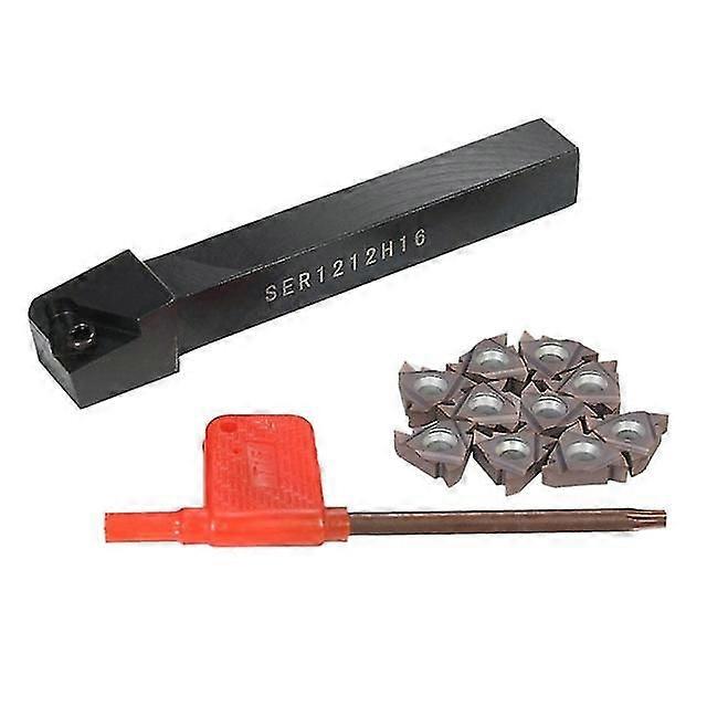 1pc Ser1212h16 Cnc Boring Bar H +10pcs 16er Ag60 Turning Inserts With Wrench For Lathe Turning Tool Set