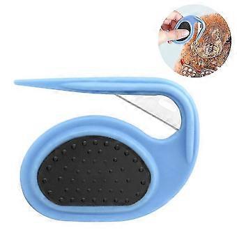 Pente de estimação, pente de cachorro, grooming de cachorro, faca de nó, nó de gato, pentear, faca de cabelo de pé, nó morto, faca de corte de cabelo - azul