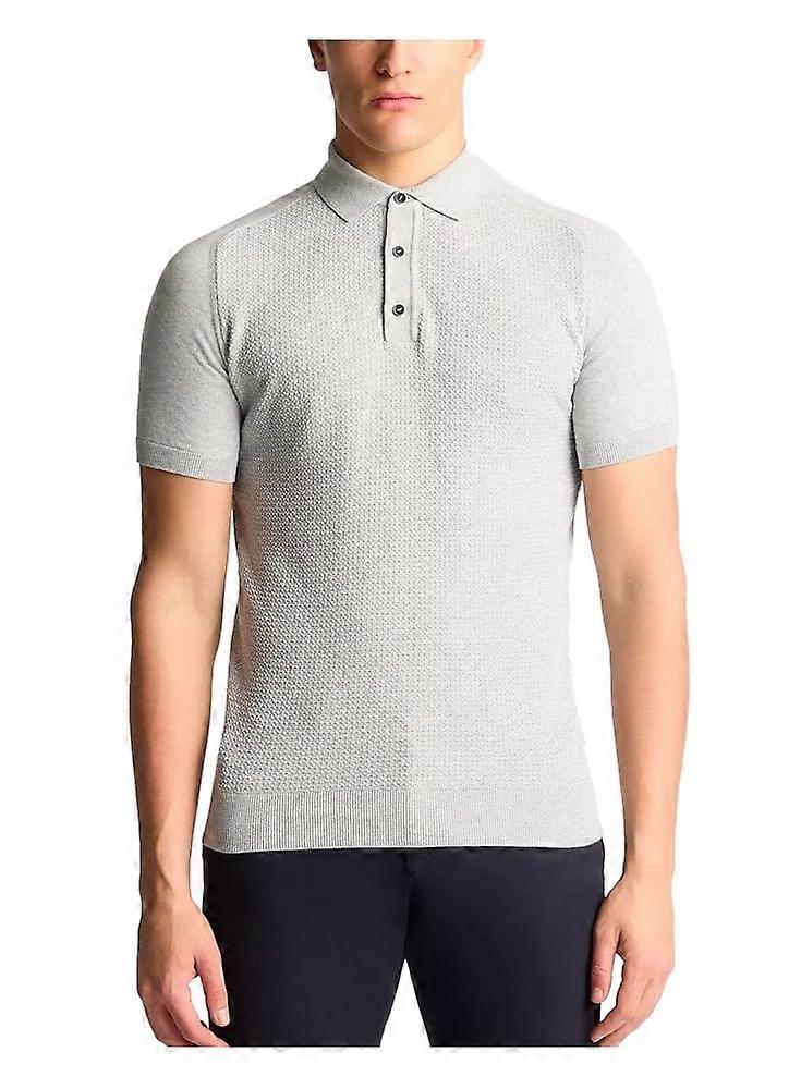 Men's Remus Uomo Short Sleeve Knit Polo Grey