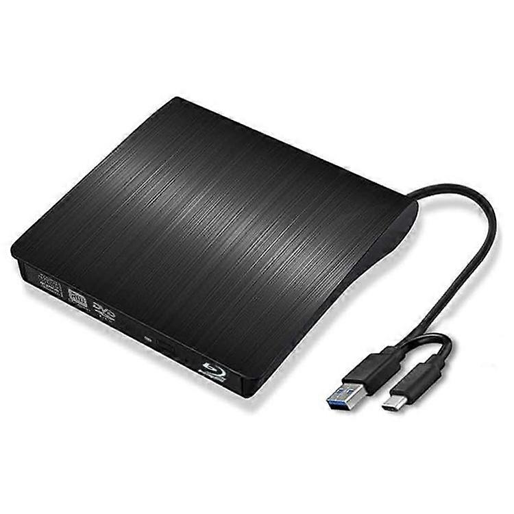 USB C USB3.0 Blu-Ray DVD Burner External Optical Drive Portable Slim Design Plug and Play for Desktop / Laptop