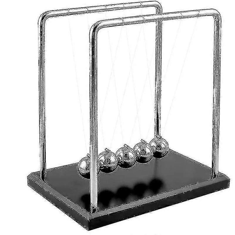 Newton - Ball Game - 5 Balls - Ball For Desk - Newton High On Wooden Base