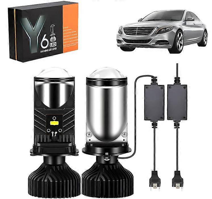 Atlodas Mini Universal Projector LEDHeadlight,H4 Bulbs-30,000LM Extremely Bright