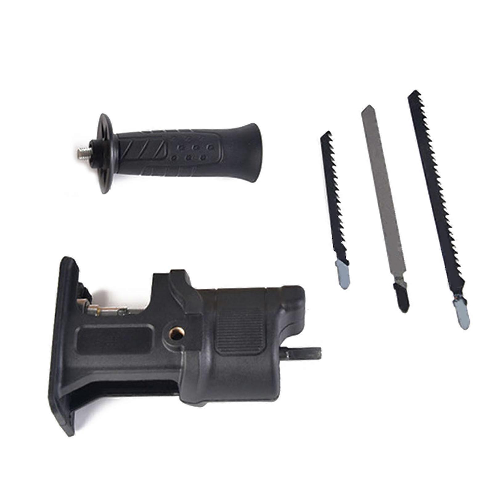 Professional High-quality Upgrade Saw Attachment for Drill with 3 Types of Saw Blades for Metal Cutting Wood Cutting