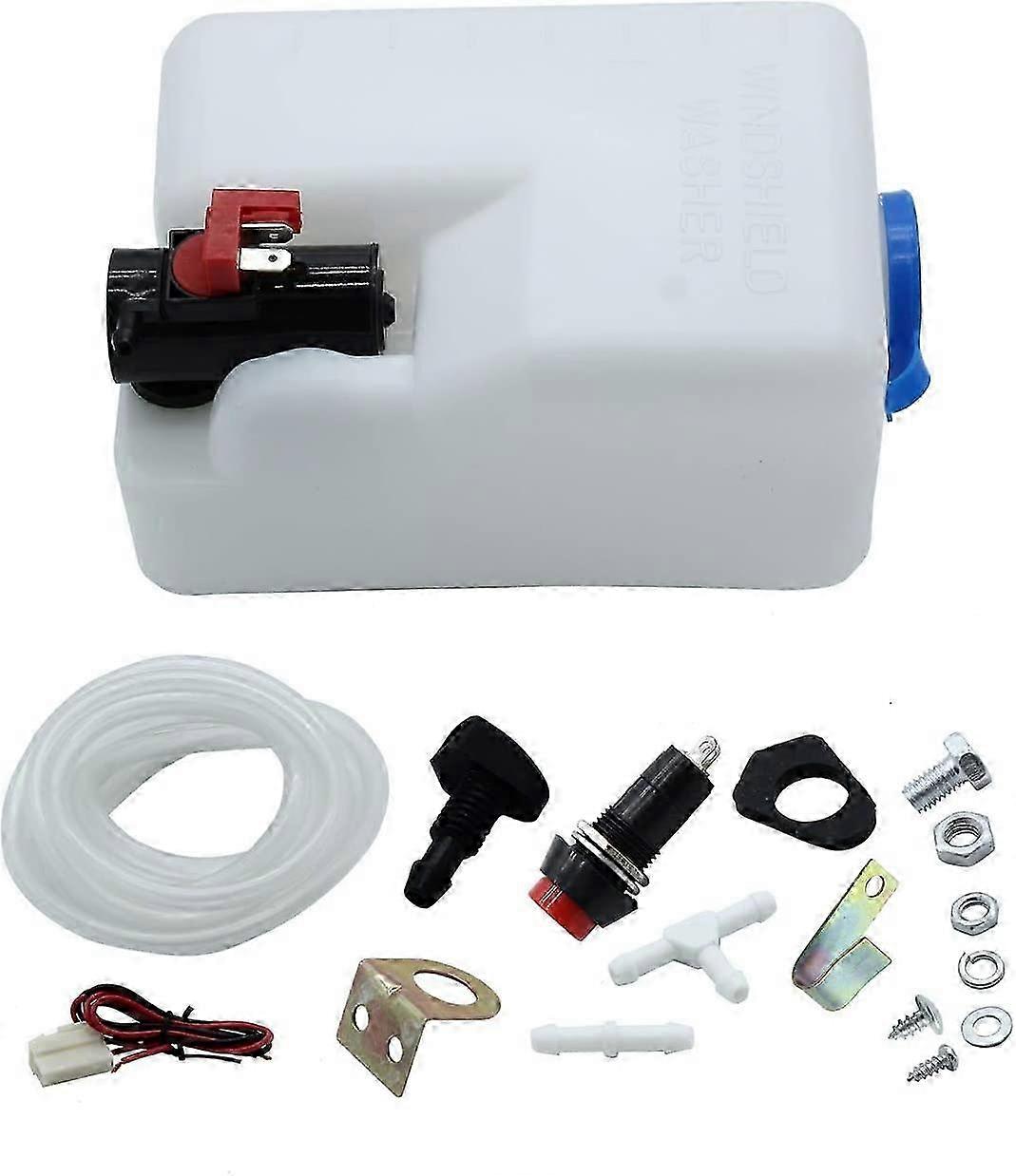 12V Universal Windshield Washer Pump Bottle Tank Kit Windscreen Washer Bottle Edition 3