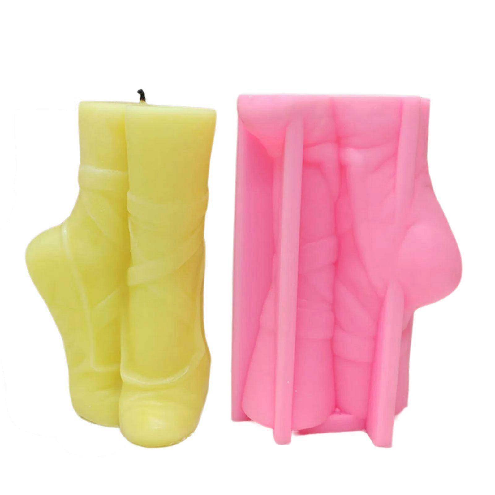 Ballet Slipper Candle Silicones Molds for Epoxy Resin Casting, Making Candle Multicolor