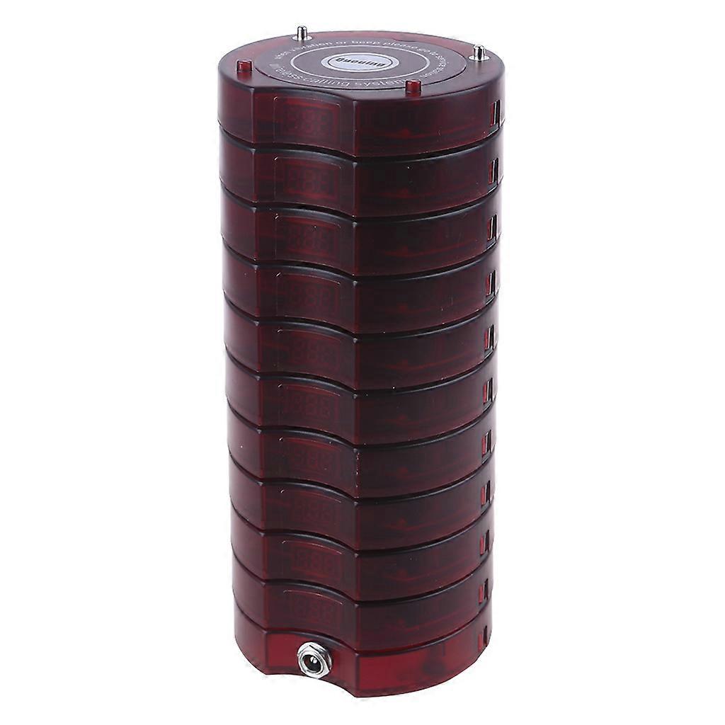 10 Pieces Pager Recivers Restaurant Cafe Wireless Queuing System SU-668 for Long Launching Distance red