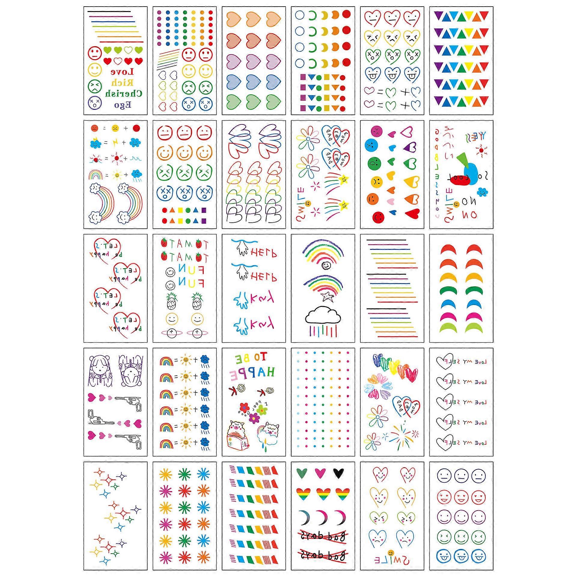 INF Trendy Temporary Tattoos 30 Unique Designs