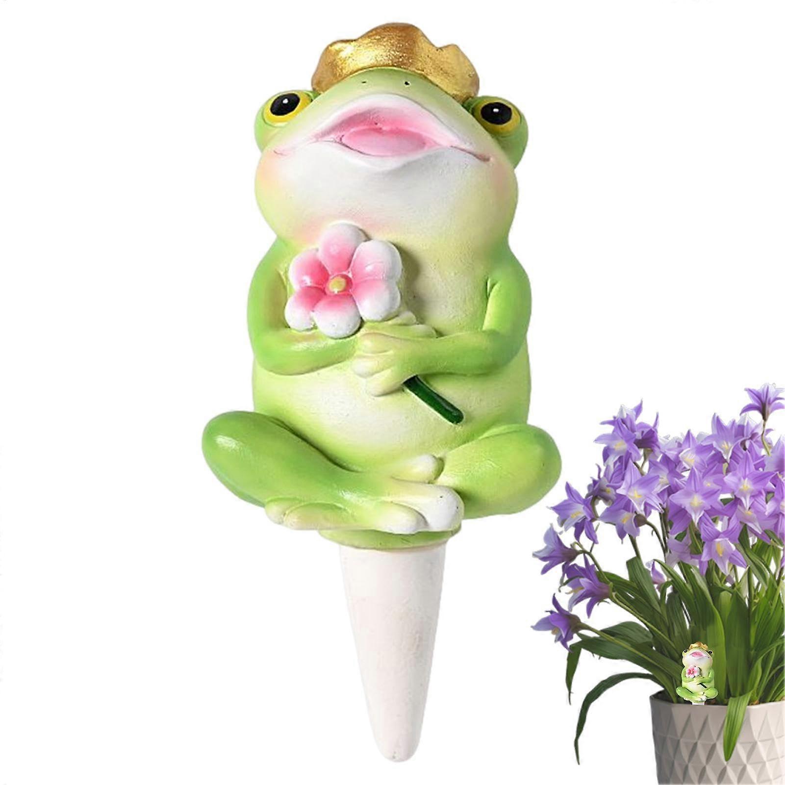 Self-Watering Spikes for Plants - Decorative Frog Shape Irrigation System - Reusable Automatic Watering Device for Hanging Baskets and Flowers
