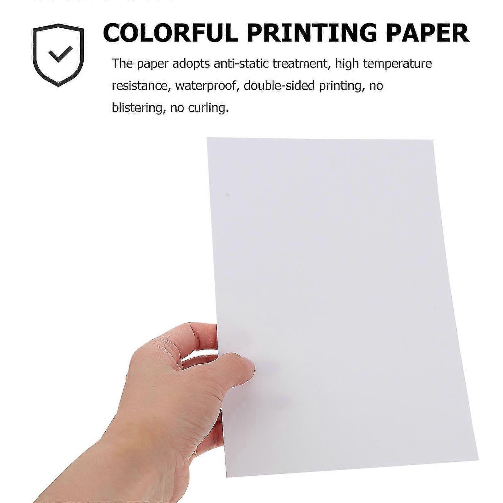 100 Sheets High Glossy Photo Paper 21x15cm White for Professional Printing