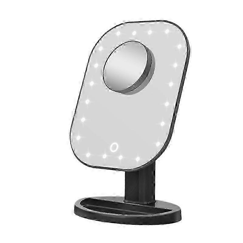 Cosmetic Beauty Mirror with 10x Magnification and 20 LED Light Bulbs, Powered by USB for Enhanced Makeup Application - Suitable for Various