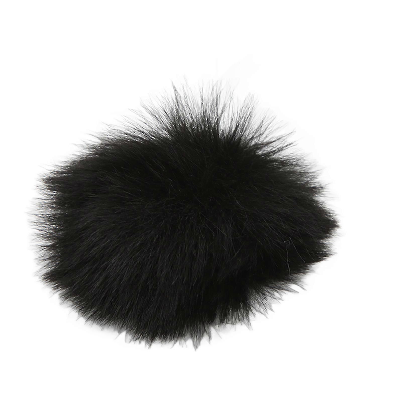 Lavalier Wind Muff Microphone Furry Windscreen Muff Lapel Microphone Cover 0.5cm / 0.2inBlack
