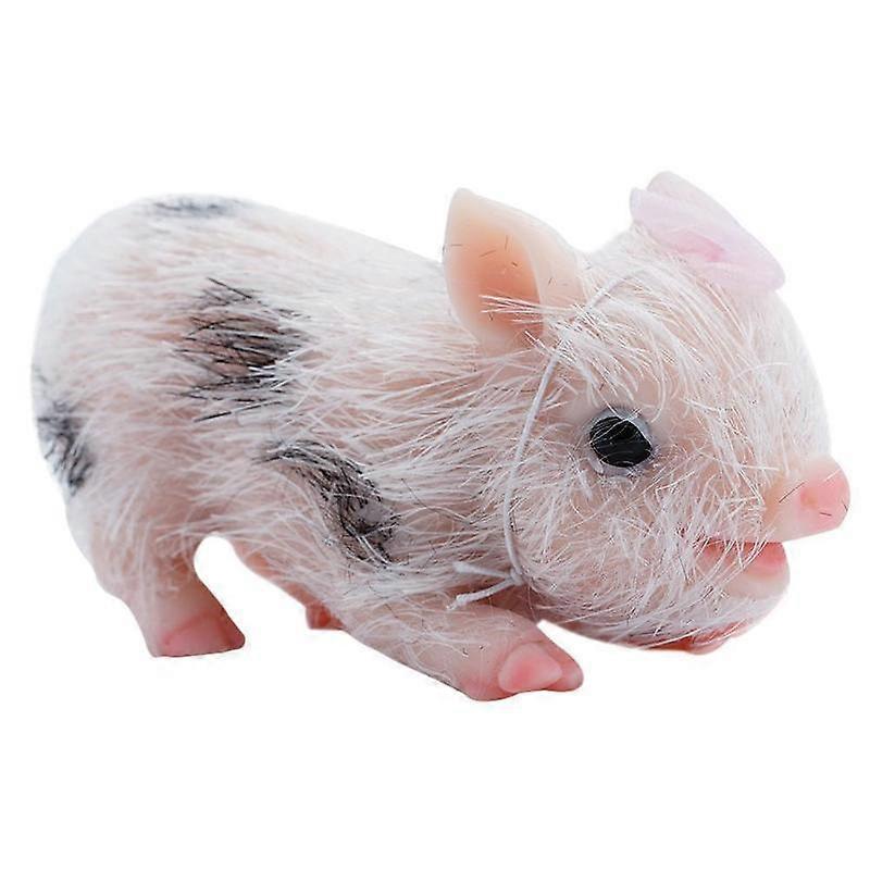 Black and white (A)$Reborn piglet cute mini piglet