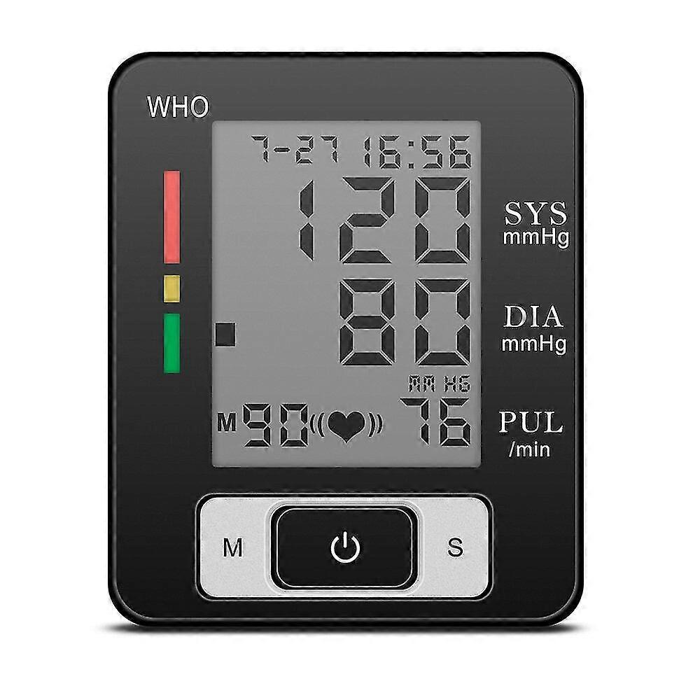 Home Automatic Wrist Blood Pressure Monitor with Voice Function, Digital Display for Oxygen and Blood Glucose Measurement