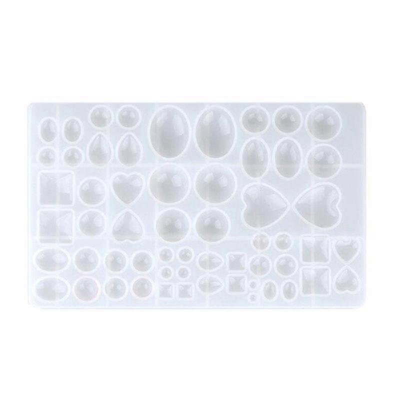 Silicone Resin Mold Oval Teardrop Square Heart Round Shapes for Polymer Clay Crafting Resin Epoxy P