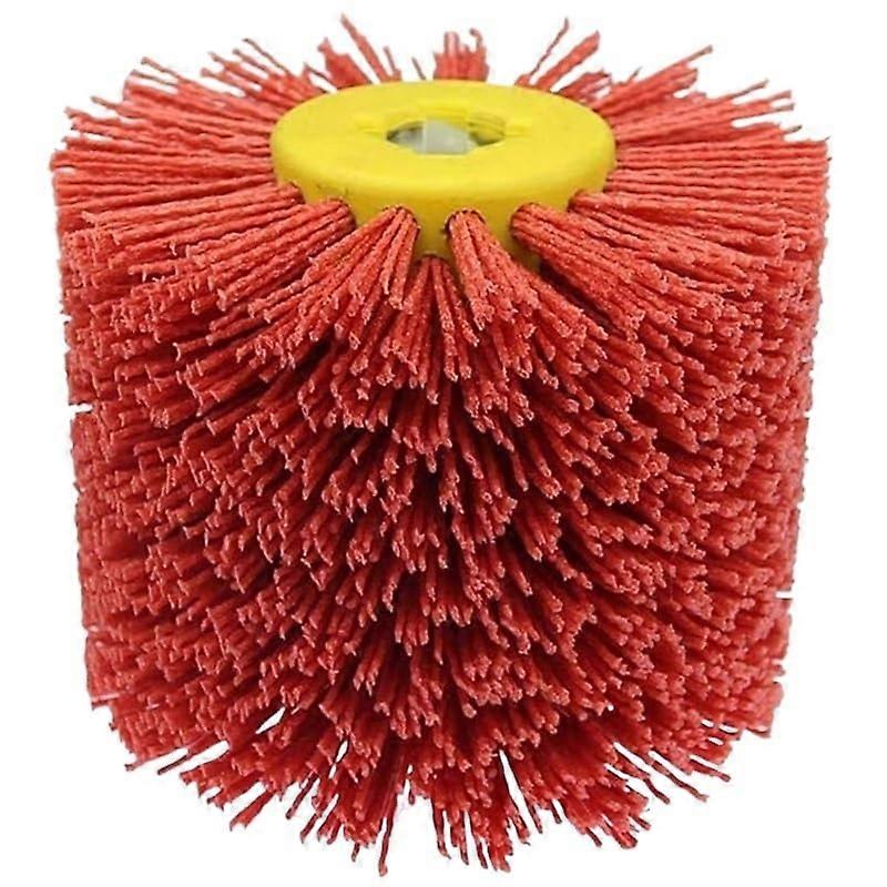 Wire Brush Flex Nylon Brush Red Abrasive Wire Drum Brushes Suitable for Deburring and Polishing Ref: 3006
