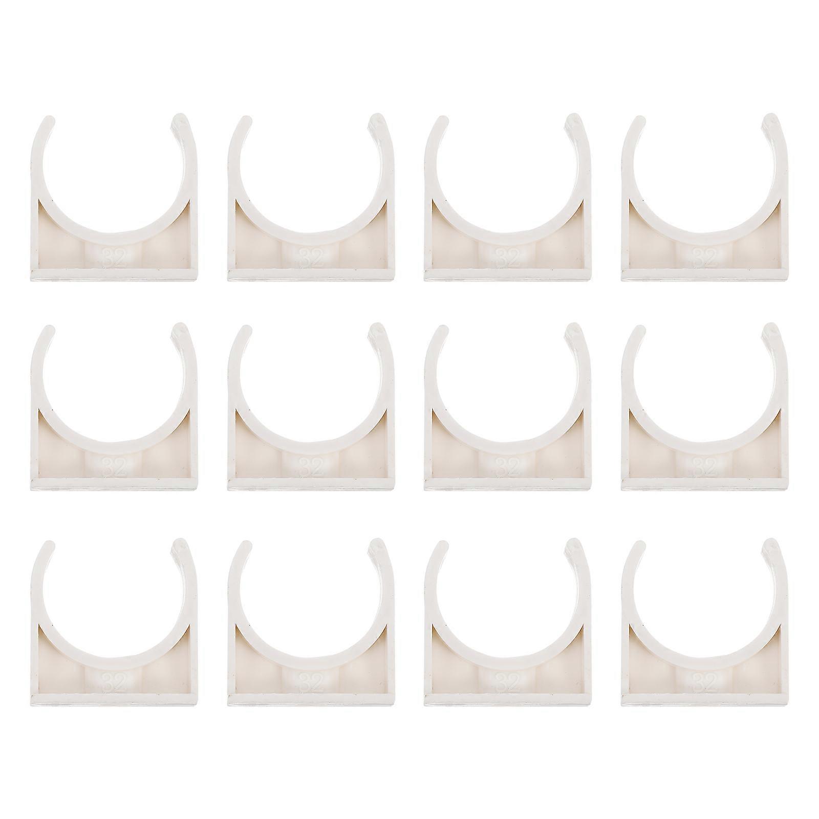 Pvc Plastic Pipe Supports U-Shaped Pipe Clamp Bracket Fastening Diy Enthusiasts 50Pcs