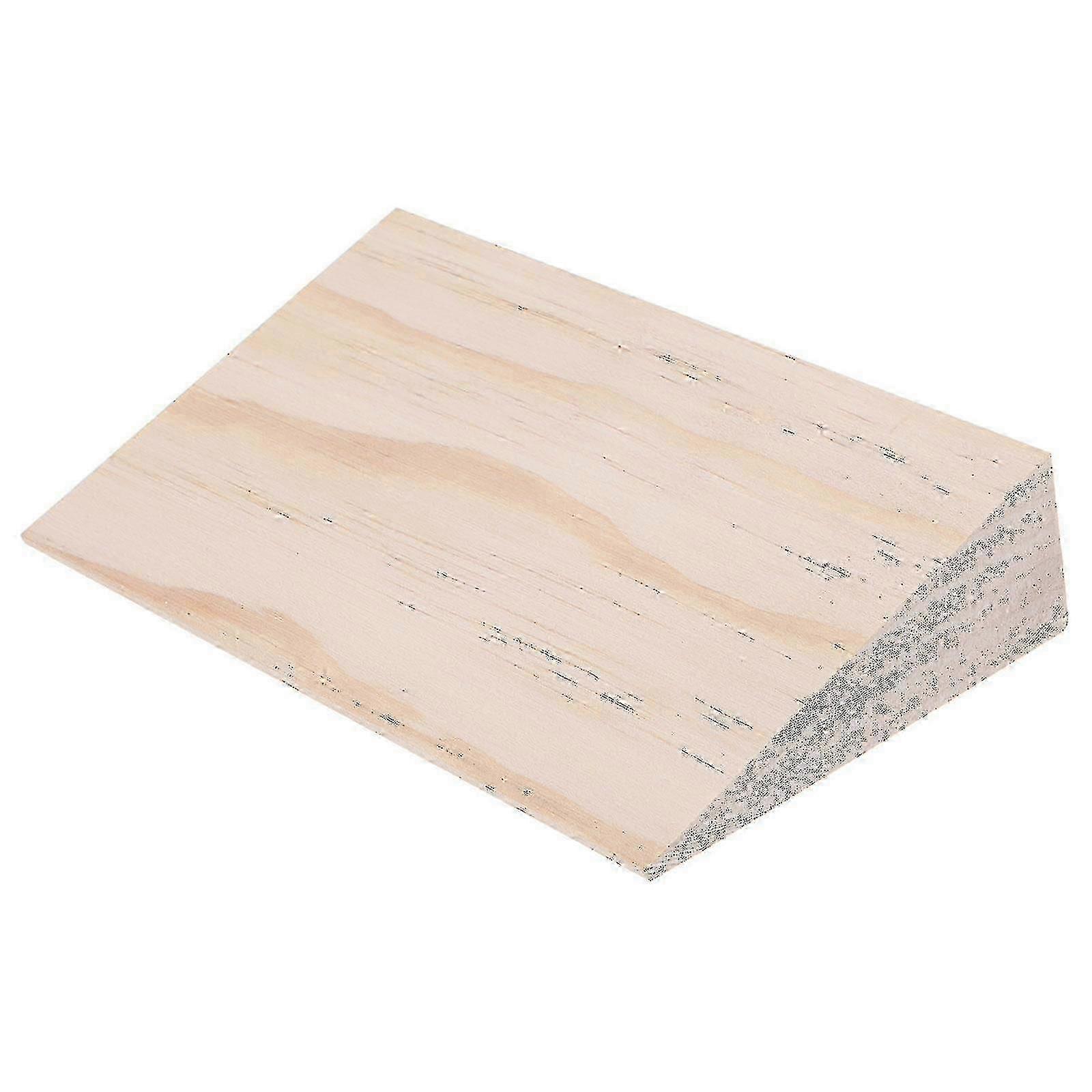 Wide Natural Wood Ramp for Doorway Entry and Stair Access, Suitable for Various Doorways and Thresholds