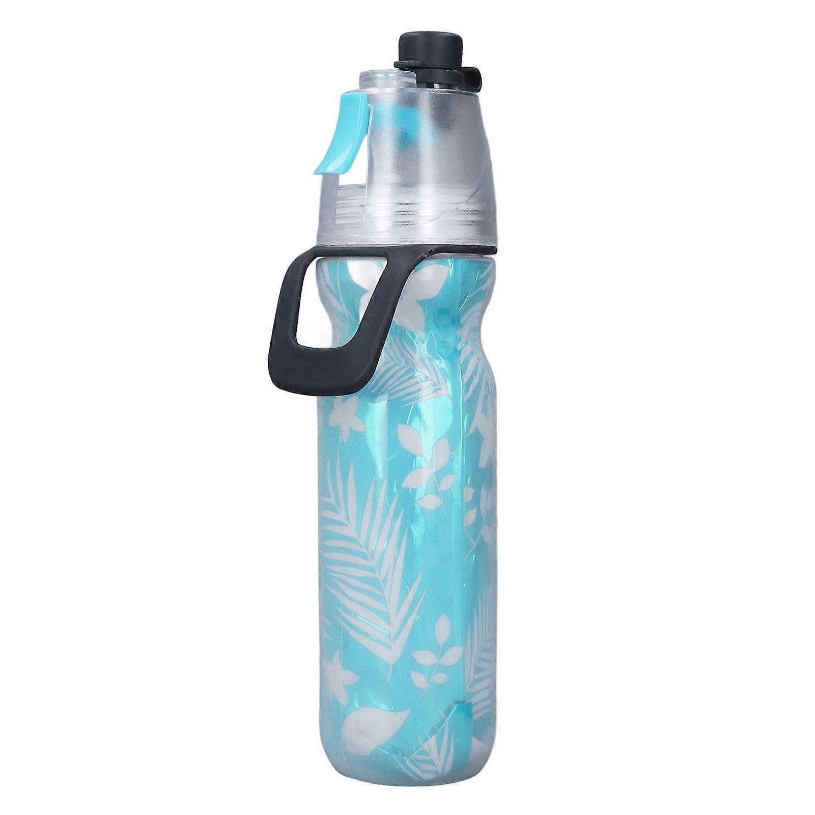 PE Misting Spray Mist Sports Water Reusable Cooling Drinking Bottle with Double Wall Insulation Carry Loop