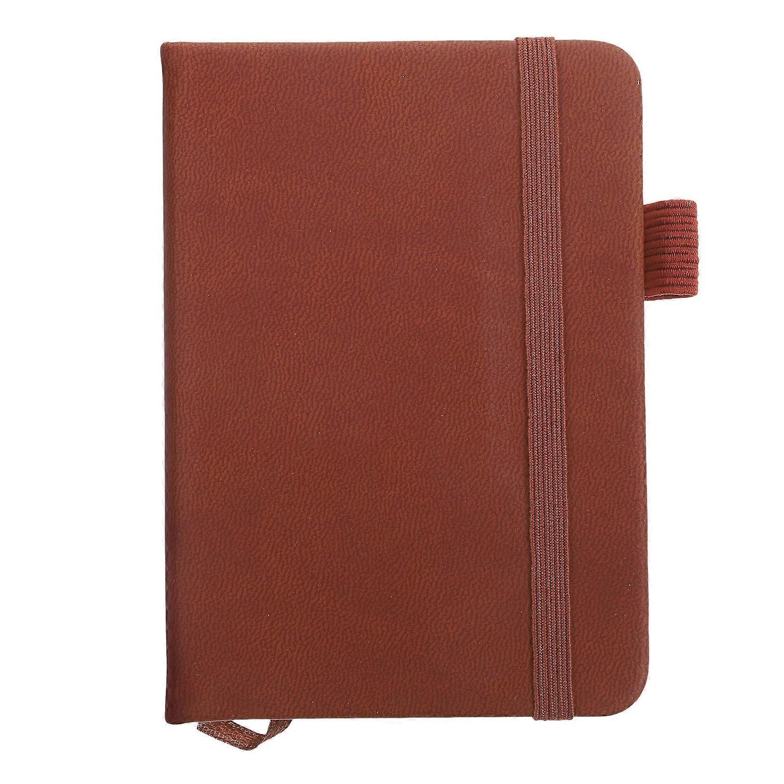 Compact Brown Lined Notepad Portable Writing Pad Simple Style for Office Use