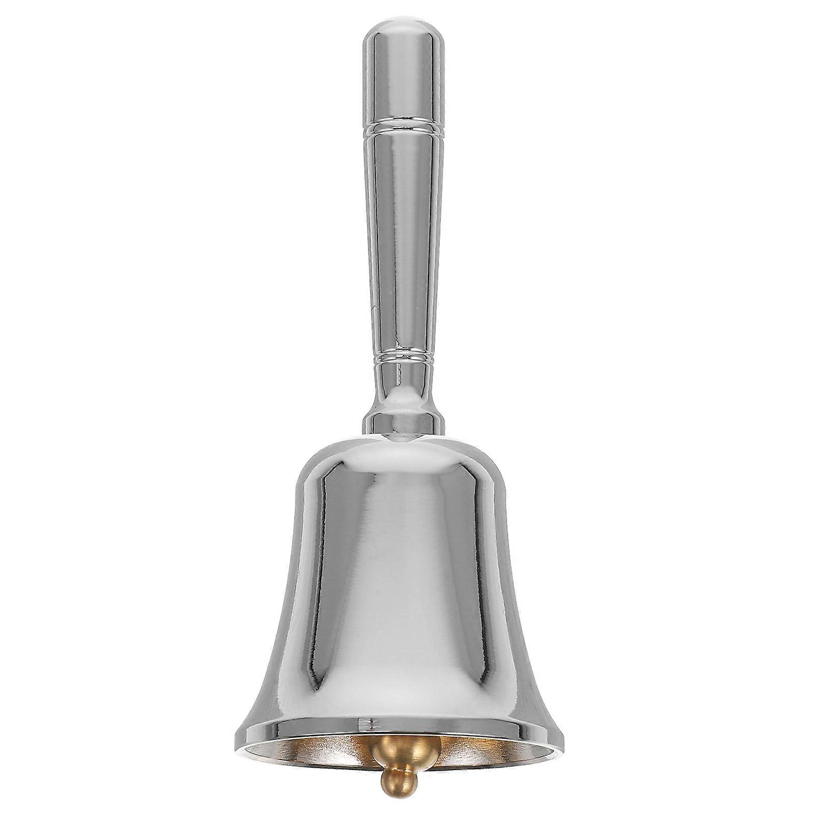 Antique Hand Shaking Bell Portable Loud Sound Manual Ringing Bell with Handle Copper Handheld Call Bell for Restaurant 1 Set