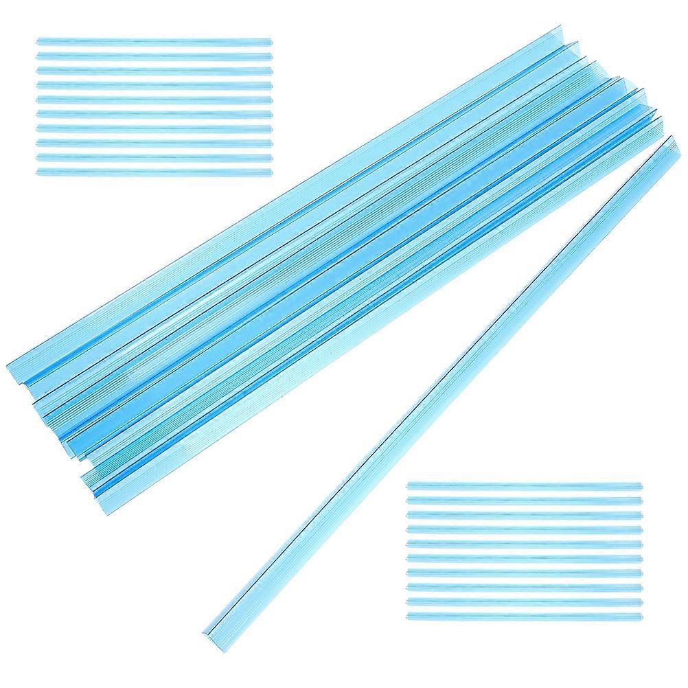 Plastic Slide Binders 30Pcs Blue ABS Spine Bars Secure Document Hold for Daily Use Bookbinding