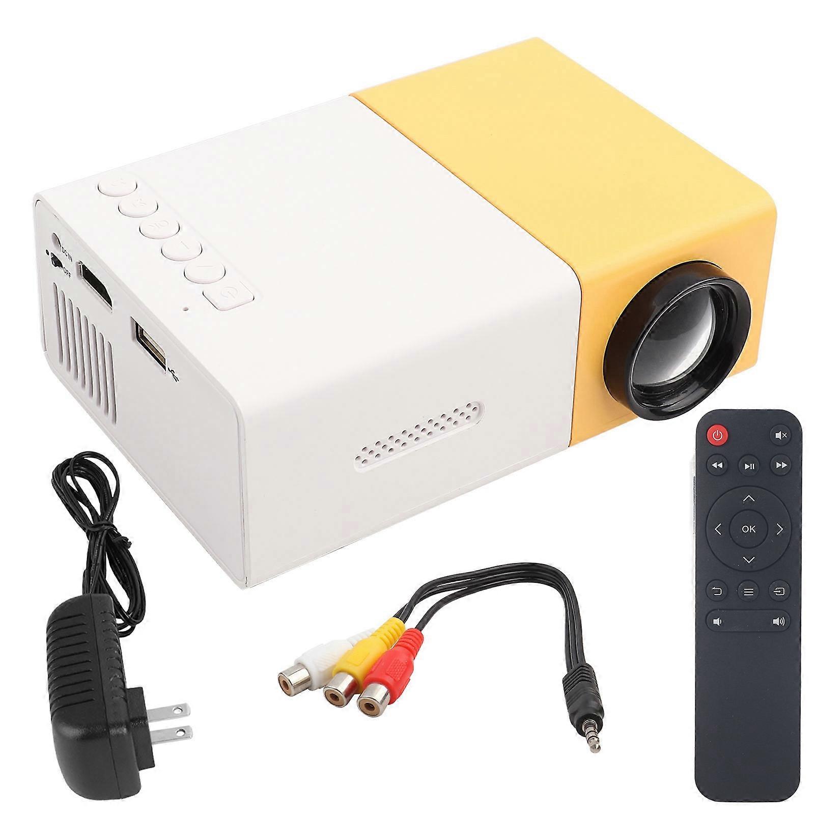Stylish Portable LED Projector for Home Theater, Supports 1080P High Definition, HD Multimedia Interface, VGA Media Player