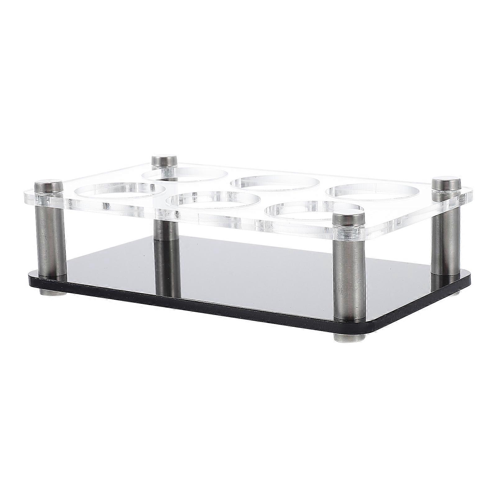 Glass Holder Rack Acrylic Server Home Party Use Compact Design 1Set