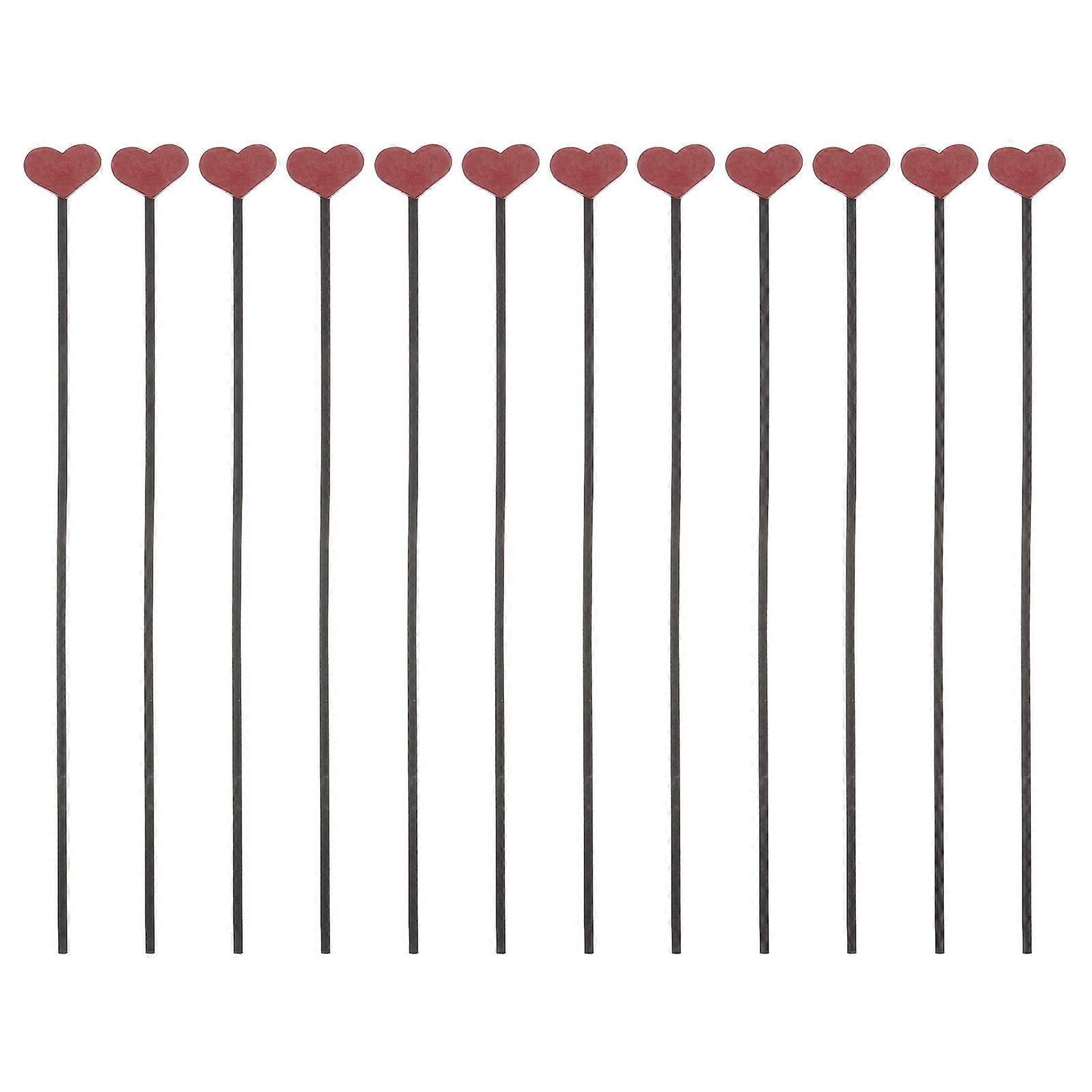 Heart Shaped Diffuser Sticks 12pcs for Essential Oils, Decorative Aroma Accessories for Home Fragrance and Air Refreshing