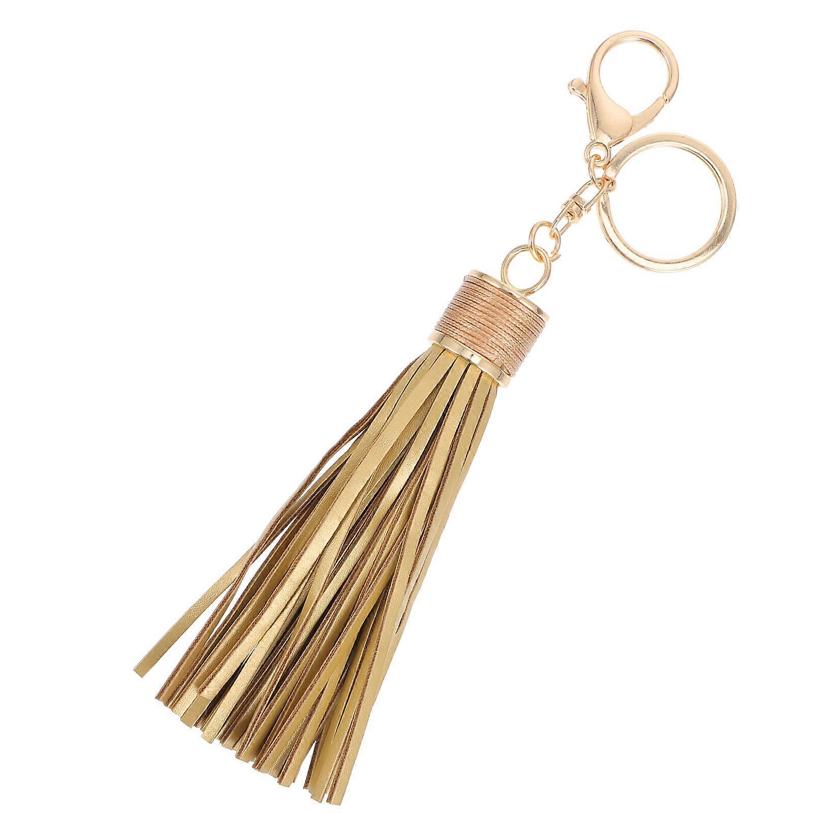 Fashionable Tassel Key Chain with Durable PU Design for Keys, Schoolbags, and Handbags – Stylish Hanging Keyring Decor