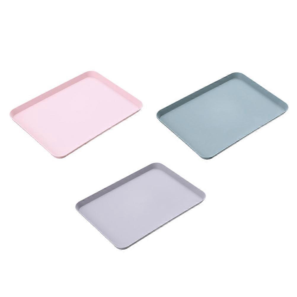Snack Serving Tray Appetizer Tray For Kitchen Use Space Saving Stackable 29.5X21CM 3Pcs
