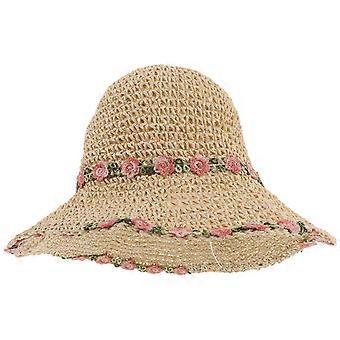 Ladies Summer Hat Women Outdoor Travel Activities Pink Color Khaki Foldable Convenience Sun Protection Cap 1Pack