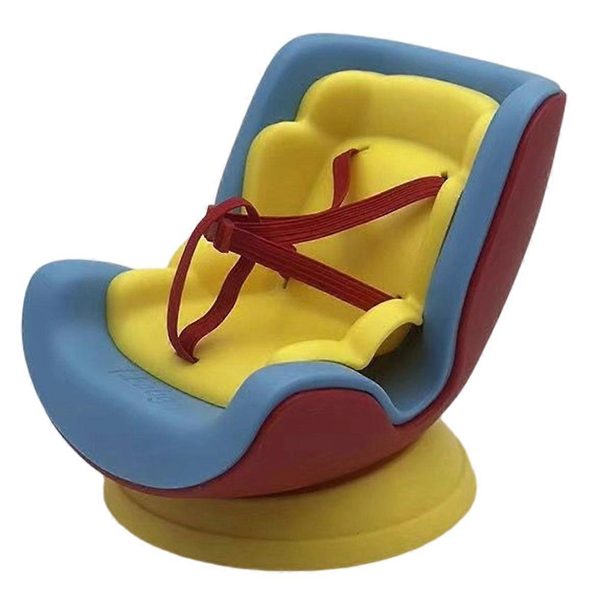 Turvaistuin 17 cm:n nukelle, työpöydän koristesarja lisävarusteilla, tuuletusaukko täytetty lelu turvaistuin, auton koristeluun ja esittelyyn, sopii 17 cm:n nukeille