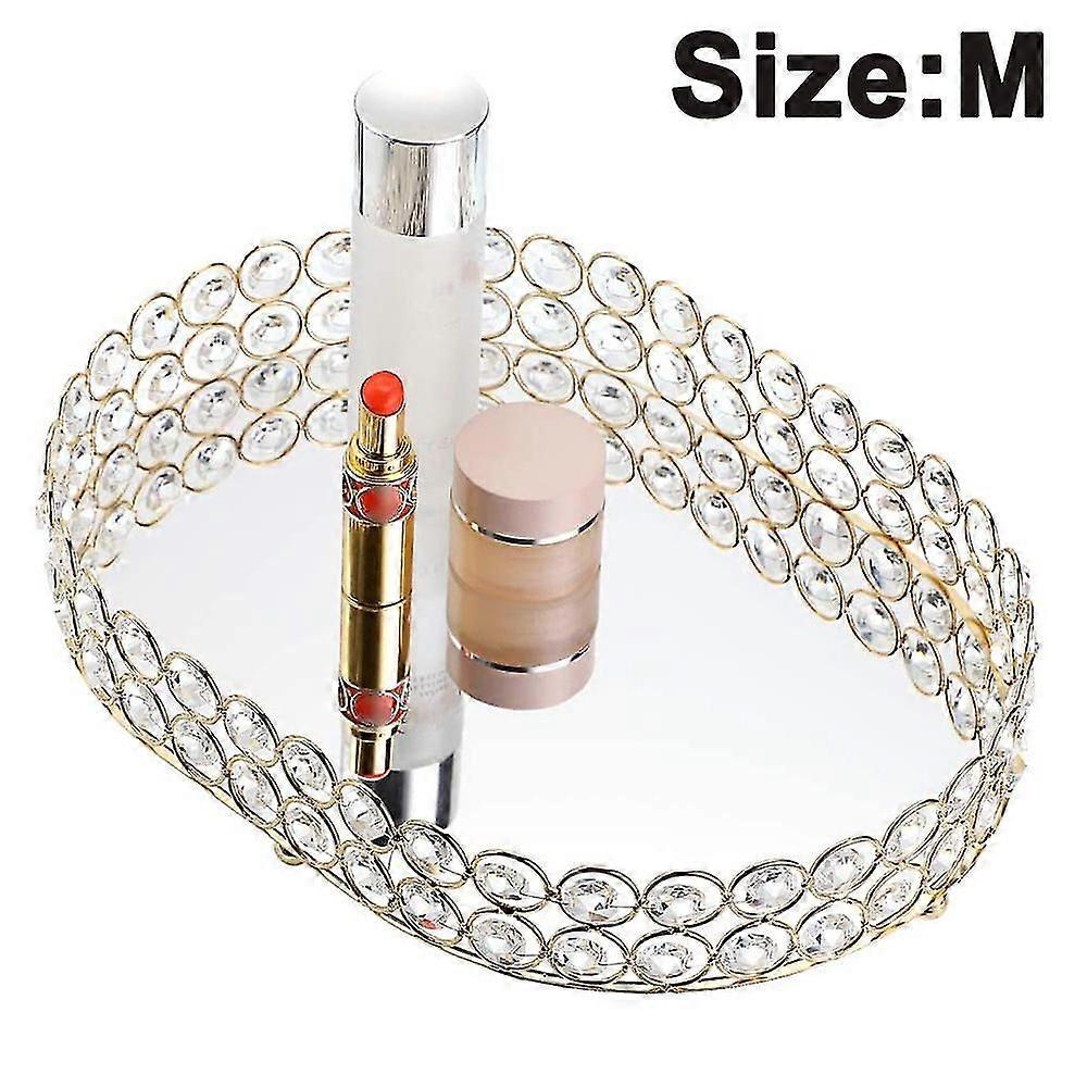 Crystal Vanity Makeup Tray, Ornate Jewelry Trinket Decorative Tray