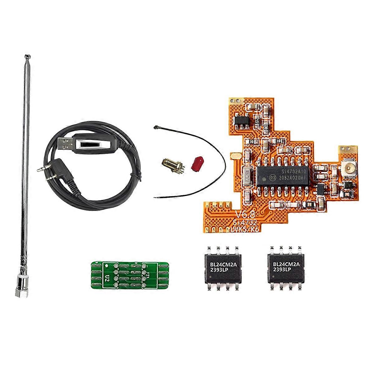 SI4732 V6.8 FPC Module+2X 512KB Chip+Antenna Kit for UVK5 K6 HF Shortwave Full Band/Single Sideband