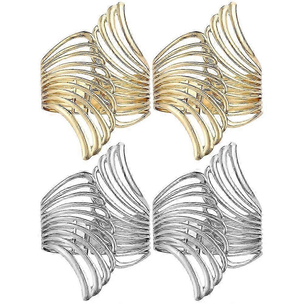 4stk Wing Cuff Bangle Hollow Bangle armbånd Håndleddet Bangle smykker for kvinner